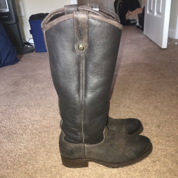 Frye “Mara Button” Genuine Shearling Boot OTK - Picture 2 of 8